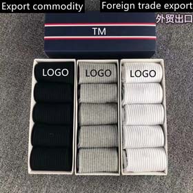 Tommy calcetines de los hombres Tommy calcetines de comercio exterior Tommy cajado cuatro estaciones