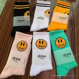 Nuevo Drew Smiley Cara Calcetines del mismo estilo de Justin Bieber hombres y mujeres medias calceti