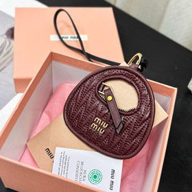 miumiu cuero bordado bolso colgando ornamentos-3525  