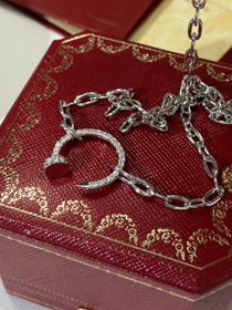 Collar de uñas de diamante Cartier doble cara wearable-3601  