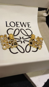 Loewe oro diamante cubo pendientes-3718  
