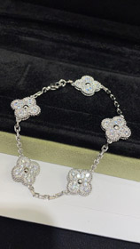 Van Cleef & Arpels cuatro hojas trébol completo diamante cinco flores pulsera-3732  