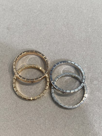 Chopard oro blanco roca azúcar diamante anillo-3836  