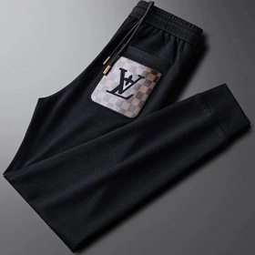 Louis Vuitton LV más terciopelo slim fit versátil pantalones deportivos sweatpants-2898  