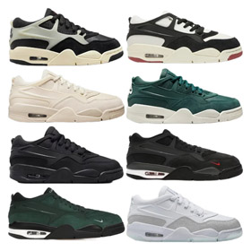 Jordan Air Jordan 4 RM antideslizante resistente al desgaste zapatos casuales de mitad-2989  
