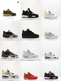 Jordan Air Jordan 4 zapatos de baloncesto retro de niños de lava caliente medio-top-4146  