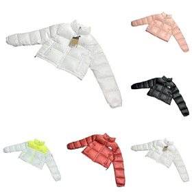 NORTH FACE Nuptse costura carta bordado cuello corto pan manga larga abajo chaqueta-4268  