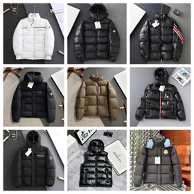 Moncler Michael carta impresión color bloque cremallera manga larga cuello de pie abajo chaqueta-4289  