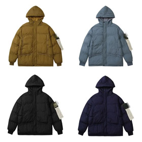 STONE ISLAND Stone Island chaqueta color sólido logo parche con capucha cremallera manga larga-4303  