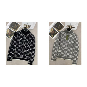 Gucci letras completa cremallera cuello de manga larga suéter-4307  