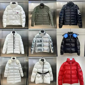 Moncler color sólido impermeable caliente corto de mediana longitud con capucha abajo chaqueta-4353  