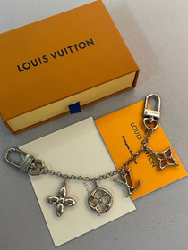 Louis Vuitton LV carta floral bolso colgante cadena llavero-3641