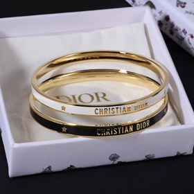 Dior pulsera oro acabado metal negro laca fina pulsera-3709