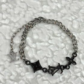 Louis Vuitton LV letras y decoración floral pulsera-3869