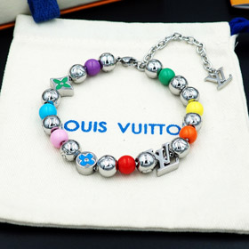 Louis Vuitton LV Colorido Caramelo Floral Carta Perlas Pulsera-3971