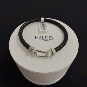 Feiden pulsera de hebilla de herradura de diamante de diamante completo-3986