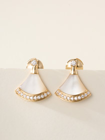 Pendientes de diamantes de piedra natural Bulgari-4011