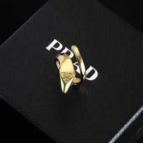 Prada Letras Serpiente forma anillo abierto-2736